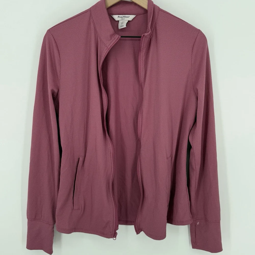 Tommy Bahama Golf Pink Full Zip Lightweight Jacket Women’s Size Large